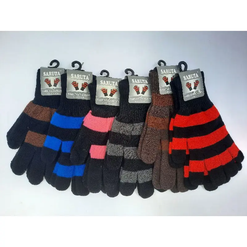 SARUNG TANGAN RAJUT BELANG SALUR MEREK SARUTA SARUNG TANGAN MOTOR BELANG SALUR REMAJA DEWASA UNISEX 3