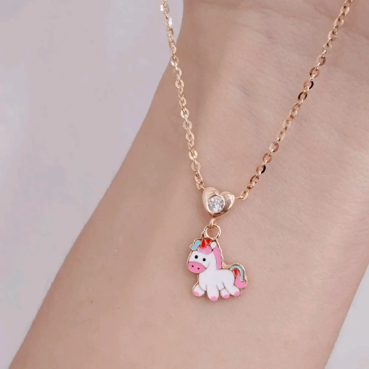 Kalung anak liontin unicorn lucu cantik manis cocok untuk sehari hari Costume Fashion