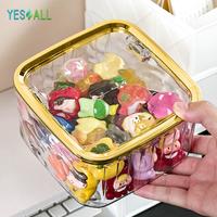 Gambar YESALL Kotak Penyimpanan Tekan Otomatis - Kotak Meja Transparan Estetik Tutup Tekan Rak Organizer Kosmetik / Alat Tulis / Aksesoris - Amber Emas Normal dari YESALL_NEW Kota Administrasi Jakarta Barat 4 Tokopedia