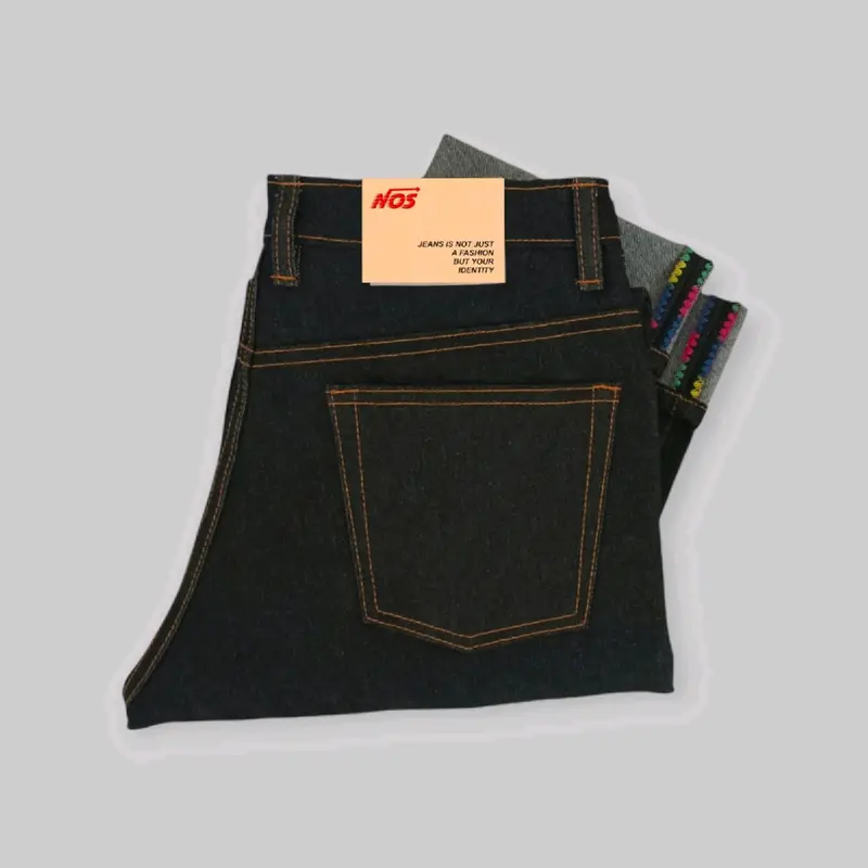 RAW Denim Selvedge Shell Stitch Rainbow black 14 oz Arcuate Pocket
