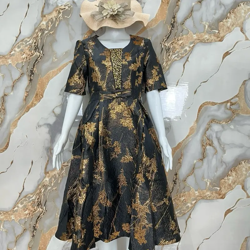 Dress Jaguar Payet Daun 7863/Dress Pesta mewah/Dress Rumah Butik Bellicia Kondangan 2