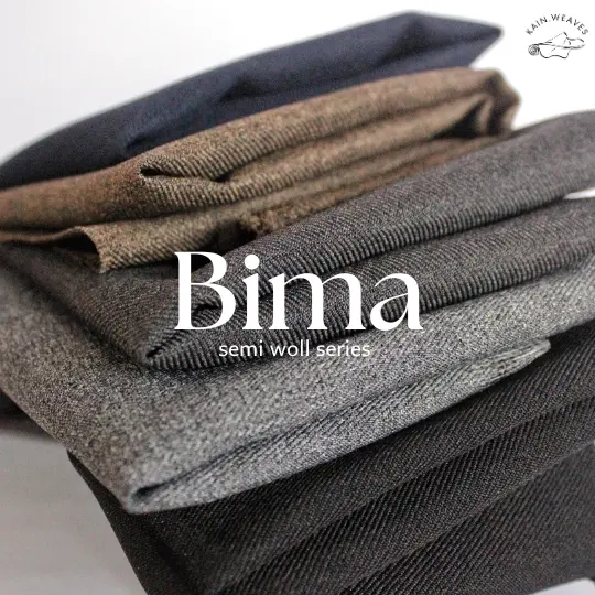 Kain Bahan Celana, Rok Semi Woll Polos ROLL & BANTAL BIMA Kain Arahan Berkualitas Grade A