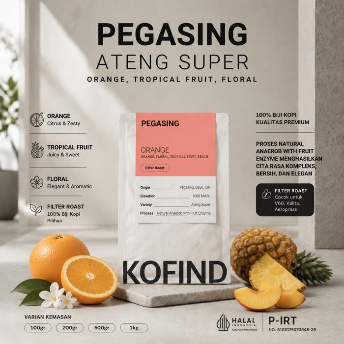 Gambar Kopi Arabika Gayo Pegasing Ateng Super Natural Anaerob 200gr Filter Roast Biji Kopi Specialty V60 Manual Brew Orange dari KOFIND Coffee co. Kota Surabaya Tokopedia
