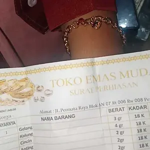 gelang tangan NORY lapis em4s 24k paling laris terjual