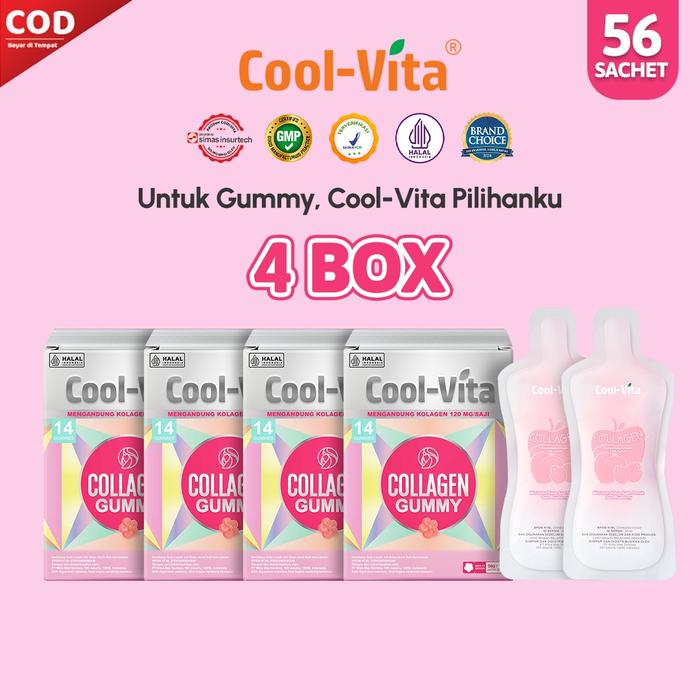 Gambar [AIO] Coolvita Disney Edition - 4 Box isi Total 40 Collagen Gummy Rasa Jeruk Bali & Lemon - Penuh Manfaat untuk Kulit, Rambut & Kuku Sehat dan Cantik | BPOM & Original dari coolvita.id Kota Tangerang Tokopedia