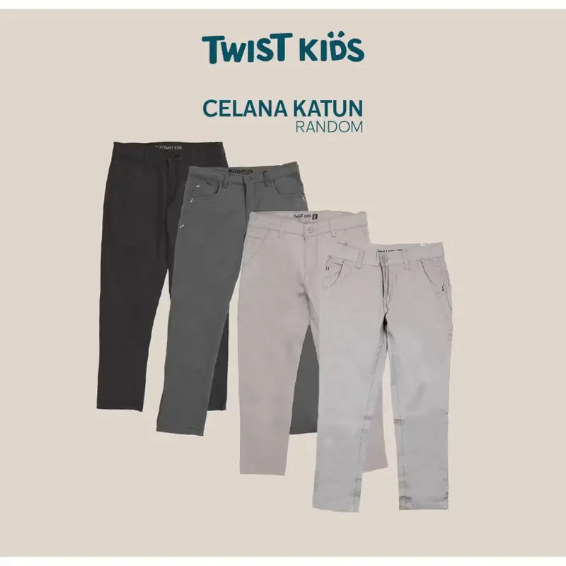 Twist Kids - HARGA SPESIAL Celana Panjang Anak Laki-Laki Bahan Katun dan Jeans Model Random 5