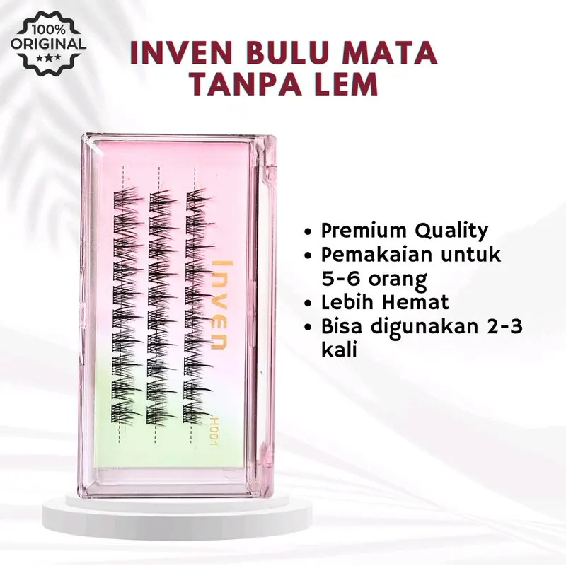 {BULUMATA TANPA LEM } H001 ( INVEN bulu mata tanpa lem) extension extensions lembut ringan di mata korean look Eyelash 5