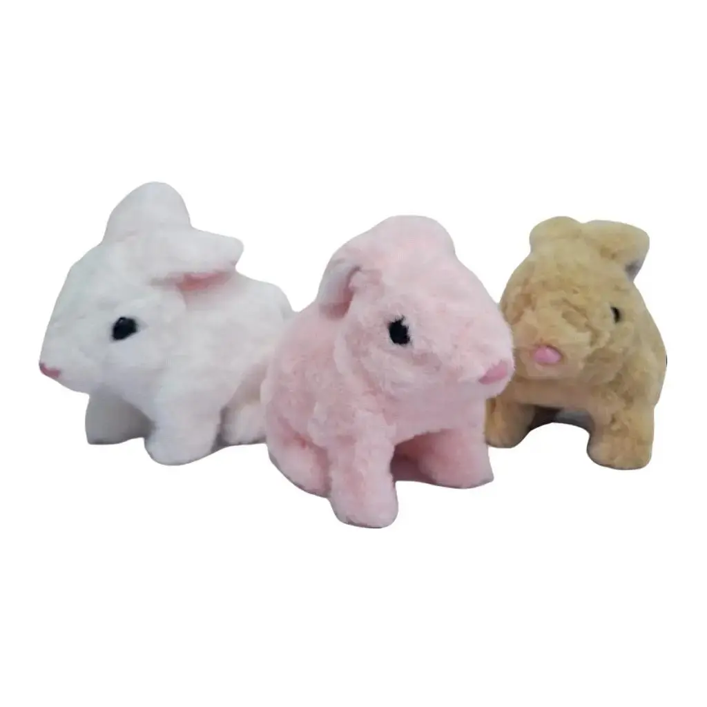 [capt] Mainan Anak Boneka Kelinci Elektrik Berjalan dengan Suara dan Melompat - Cute Pet Rabbit Electric Dolls Toys