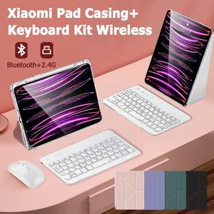 Magnetic Case For Xiaomi Pad 5/5 Pro/6/6 Pro/7/7 Pro 3in1 Universal Wireless Keyboard + Mouse + Case