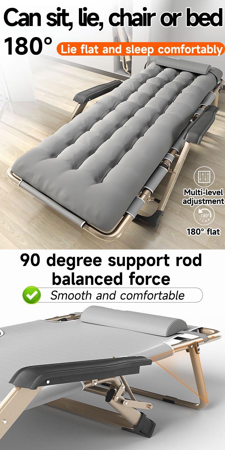 Product Introduction of 【SG Local Seller】Upgrade 200cm Foldable Single Sofa Bed With Mattress Folding Lazy Sleeping Army Chair Portable Camping/Office/Home/Living Room Recliner Lounge Chair Bed 49