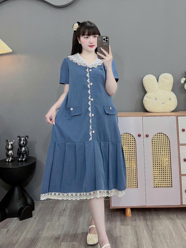 ( Đủ size 45-100kg) váy bầu, đầm bầu Bigsize chất bò lụa thiết kế cực xinh