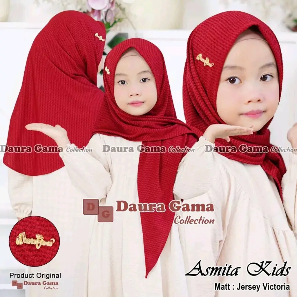 Segitiga Instan Anak Asmita 3-8 tahun/Jilbab Instan Anak