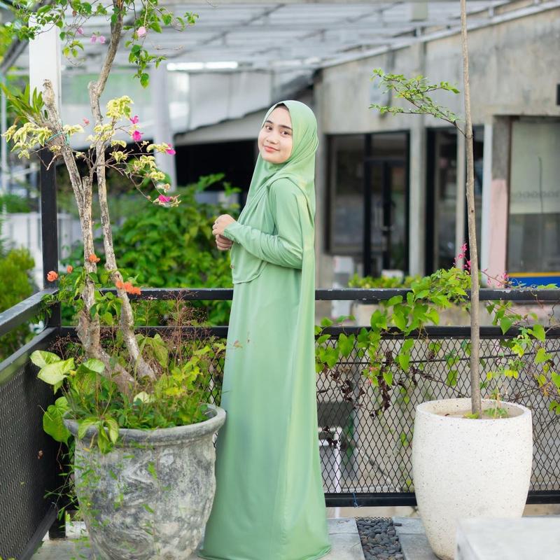 Humaira Dress - Nameera Style - Abaya One Set, Batwing, Bahan Jersey, All Size, Busui Friendly 7