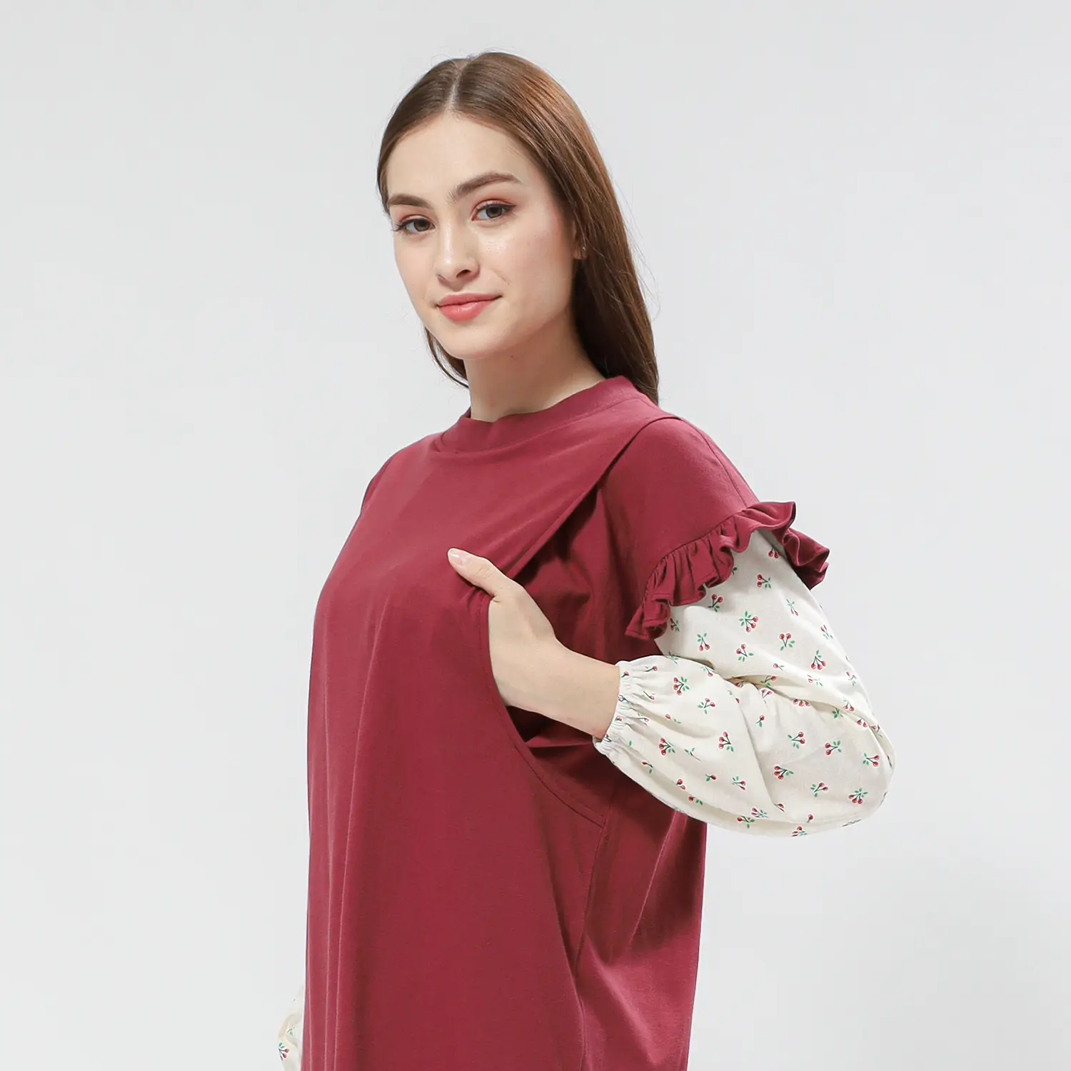 Hisana Motif Cherry - Baju Ibu Hamil Dan Menyusui