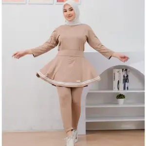 Setelan baju olahraga 3in1  reguler-jumbo setelan rok legging baju senam wanita baju zumba yoga tenis dan bersepeda