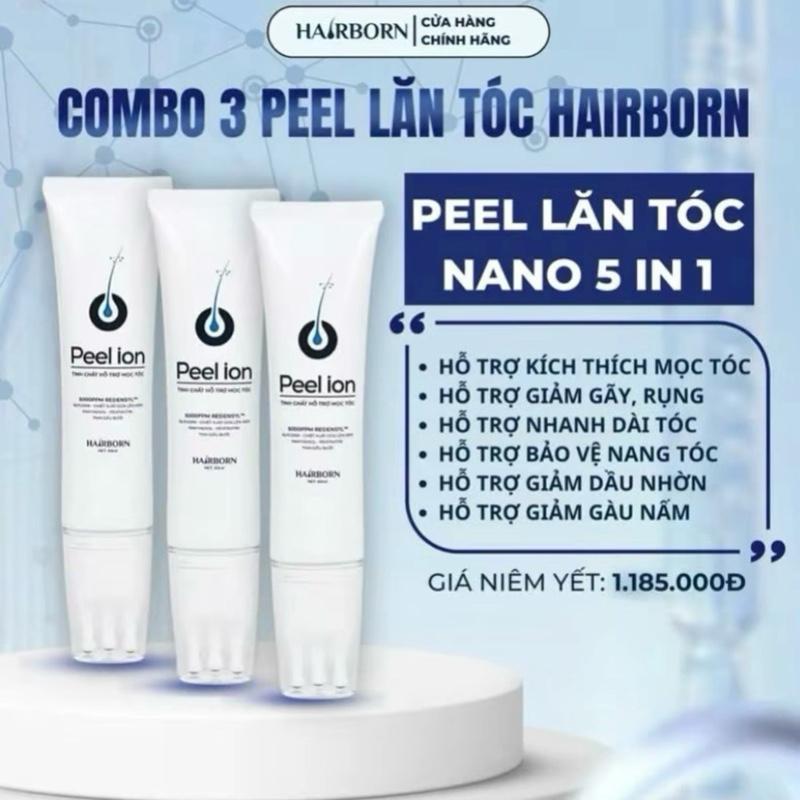 Combo 3- Lăn mọc tóc Hairborn Tuýp I-on 60ml