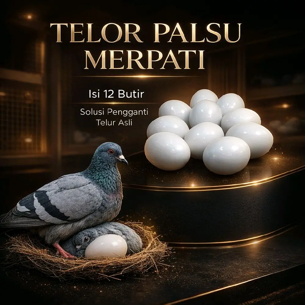Telur Palsu Merpati Grade A Isi 12 Butir | Anti Pecah Persis Asli | Telur Dami Pigeon