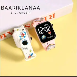 Jam tangan anak digital LED screen strap kartun lucu kekinian