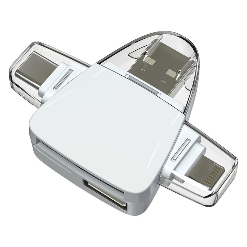 Product Introduction of 【SG SELLER】4 in 1 OTG USB-C Card Reader Micro USB Date Reader Writer for Micro SD Card TF for Mobile Phone / PC Computer / camera 2