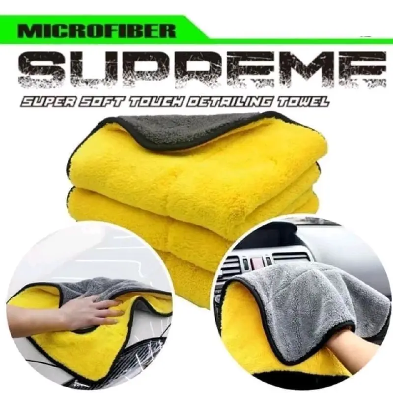 Kain Lap Microfiber 2 Sisi Super Tebal dan Halus 30 x 40 cm Auto Detailing - Best Seller - Rekomendasi Car Mobil 4