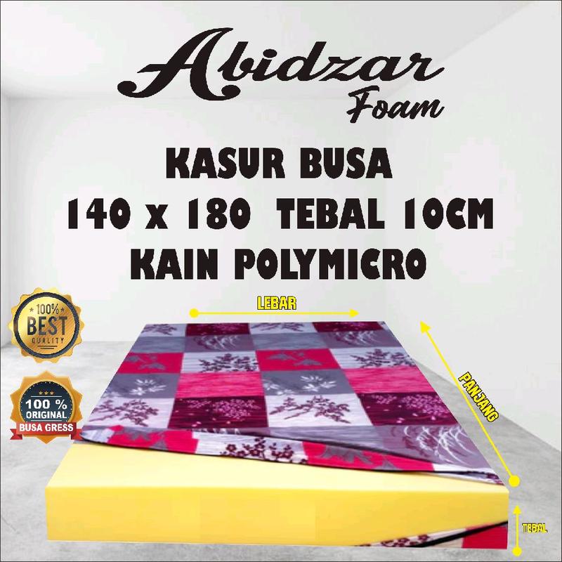 kasur busa gress 140cm x 180cm tebal 10cm kain polymicro empuk - Shop ...