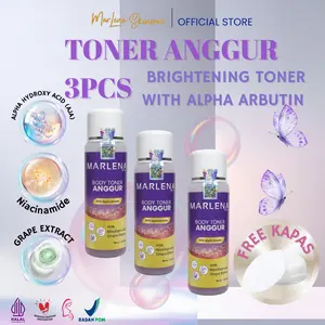 HEMAT Toner isi 3 TONER ANGGUR ARBUTIN  STRONG FREE KAPAS