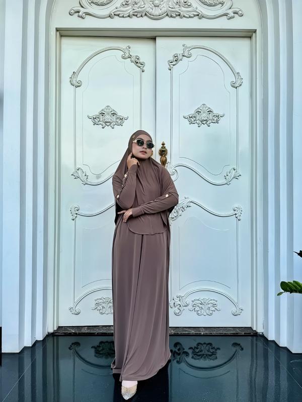 ONE SET HILYA SYAR'I By Museza: Bahan Korean Jersey Premium 4