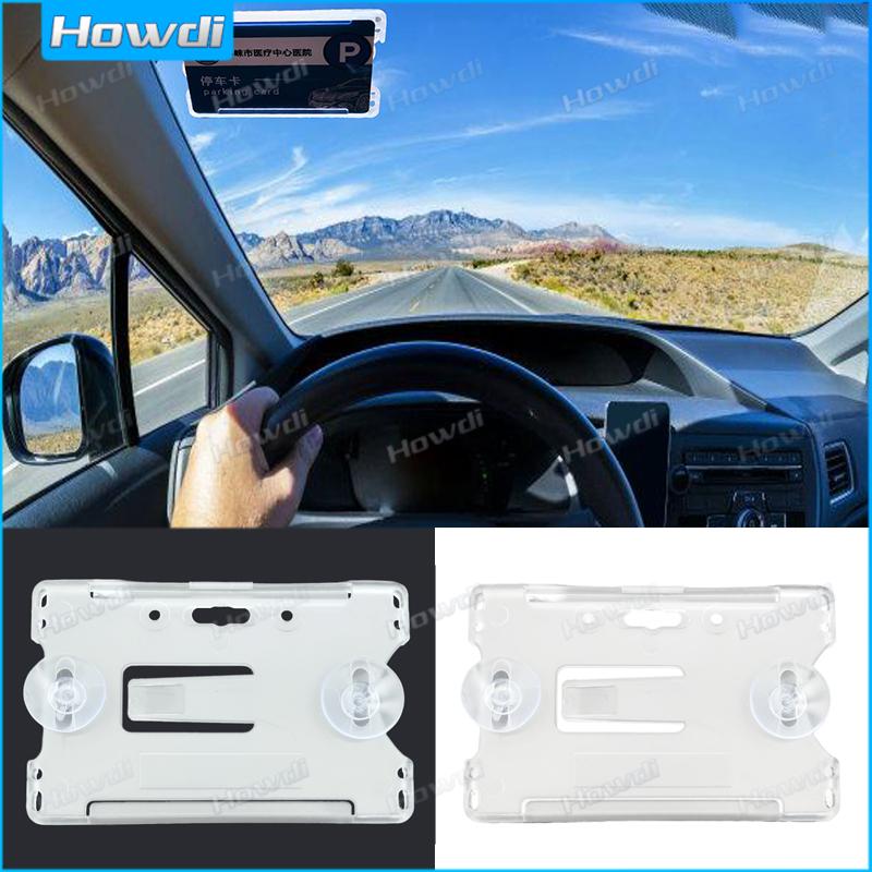 Product Introduction of 【Howdi Car Outlets】Transparent Parking Card Sleeve Storing Information Card Suction Cup Style 27