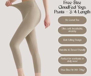 Free-Size CloudFeel 7/8 Yoga Pants – Seamless, High-Waist, Butt-Lift, Wearable Leggings[YA71]