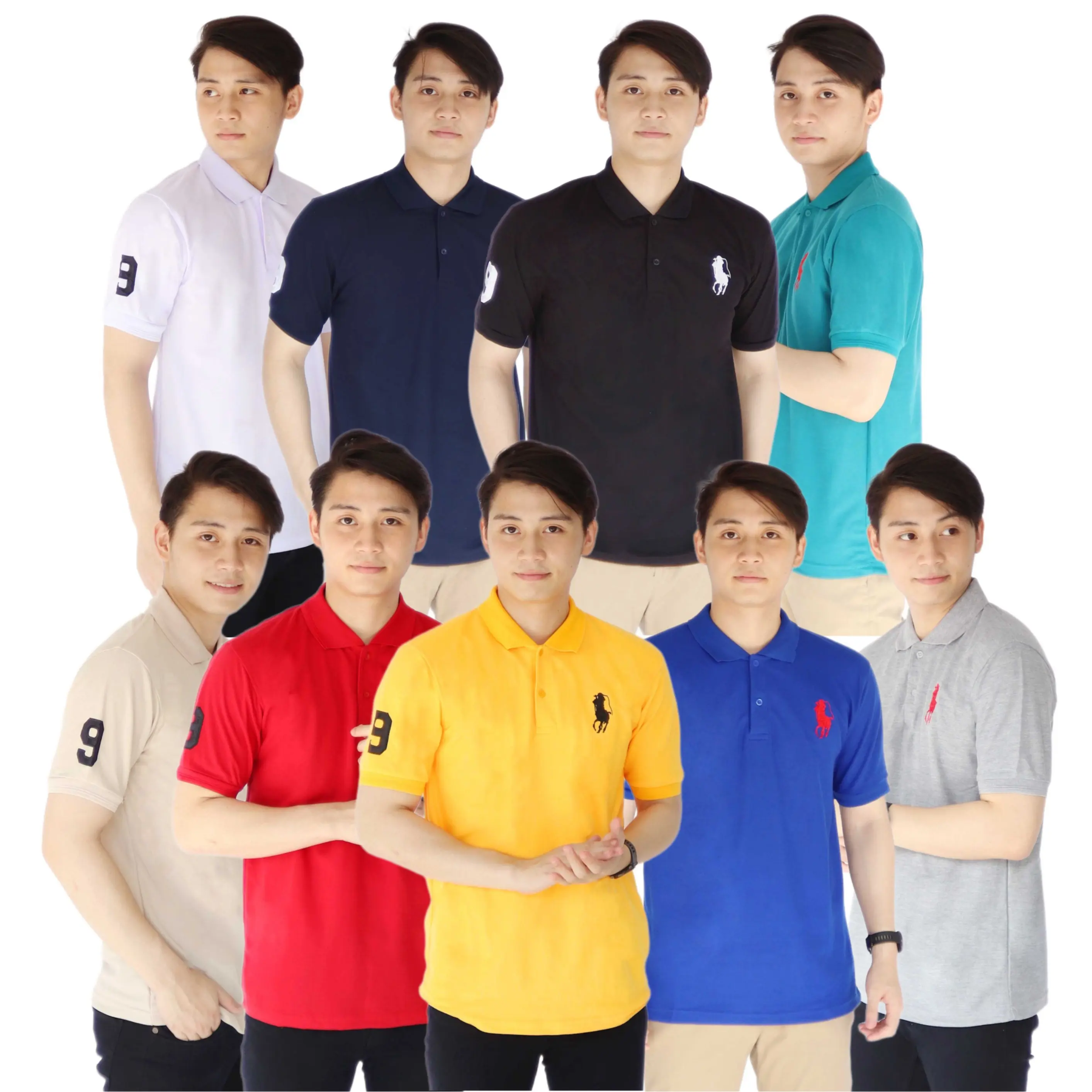 SonClothing - Kaos polo shirt distro logo bordir | kaos kerah pria lengan pendek size M L XL Panjang Dewasa polo