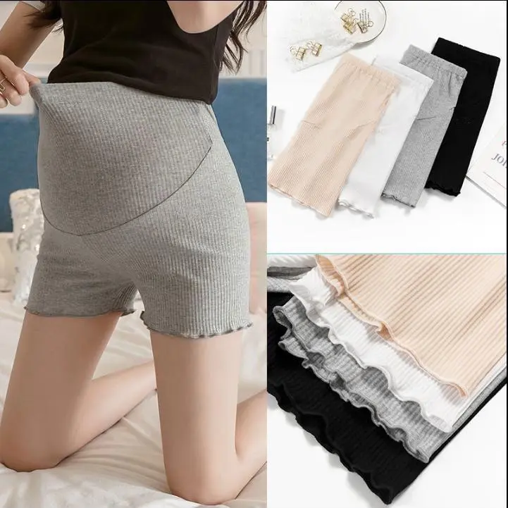 Pregnant mother pants, pregnant women's leggings, safety pants, summer thin and oversized anti glare high waisted pregnant women's underbelly pants