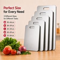Gambar 【Fenihome】MODOFO Talenan Stainless 15/20/23/28/30cm Talenan Stainless Food Grade Talenan Lucu Talenan Anti Jamur Cutting Board - Talenan SS 15×24cm dari MODOFO Kitchen Official Store Kab. Tangerang 2 Tokopedia