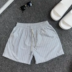 Boxer Cotton Permium Celana Pendek Pria Dewasa Celana Harian Santai Motif Stripe Garis Garis Stylish Nyaman