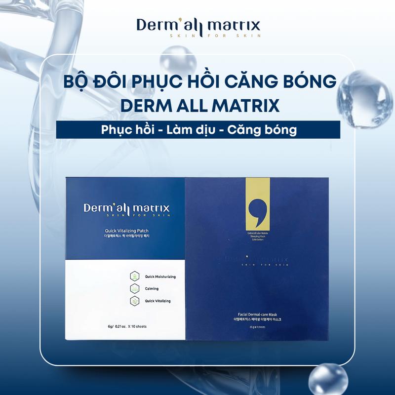  Combo 2 Hộp Mặt Nạ Quick Vitalizing Patch & Facial Dermal Care Mask Derm All Matrix Hỗ Trợ Phục Hồi Căng Bóng Da 