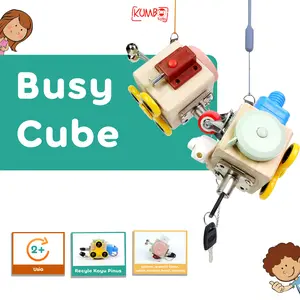 Busy Cube Montessori Play Mainan Edukasi Kubus Kayu Anak