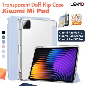 LEVINO Casing Case Compatible for XIAOMi Pad 6/6s Pro 2024 Casing XIAOMI Pad 5 Pro 6 dengan Holder Slot Pencil 2022/2023