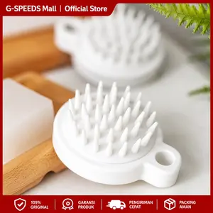 GS Sikat Pijat Kepala Silicone Lembut Anti Rontok Deep Clean Keramas Wet Dry Use