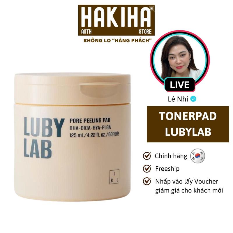 LIVE Toner Pad BHA Lubylab Pore Peeling Pad 60 Miếng