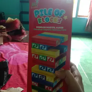 mainan anak murah mainan tower stacko au04 mainan anak menyusun balok dengan martil ajaib Permainan Balok Susun Unooo Stacko Tower Tinggi Mainan anak-anak bersama Teman dan Keluarga Untuk Prank Family Boardgame Bahan Plastik