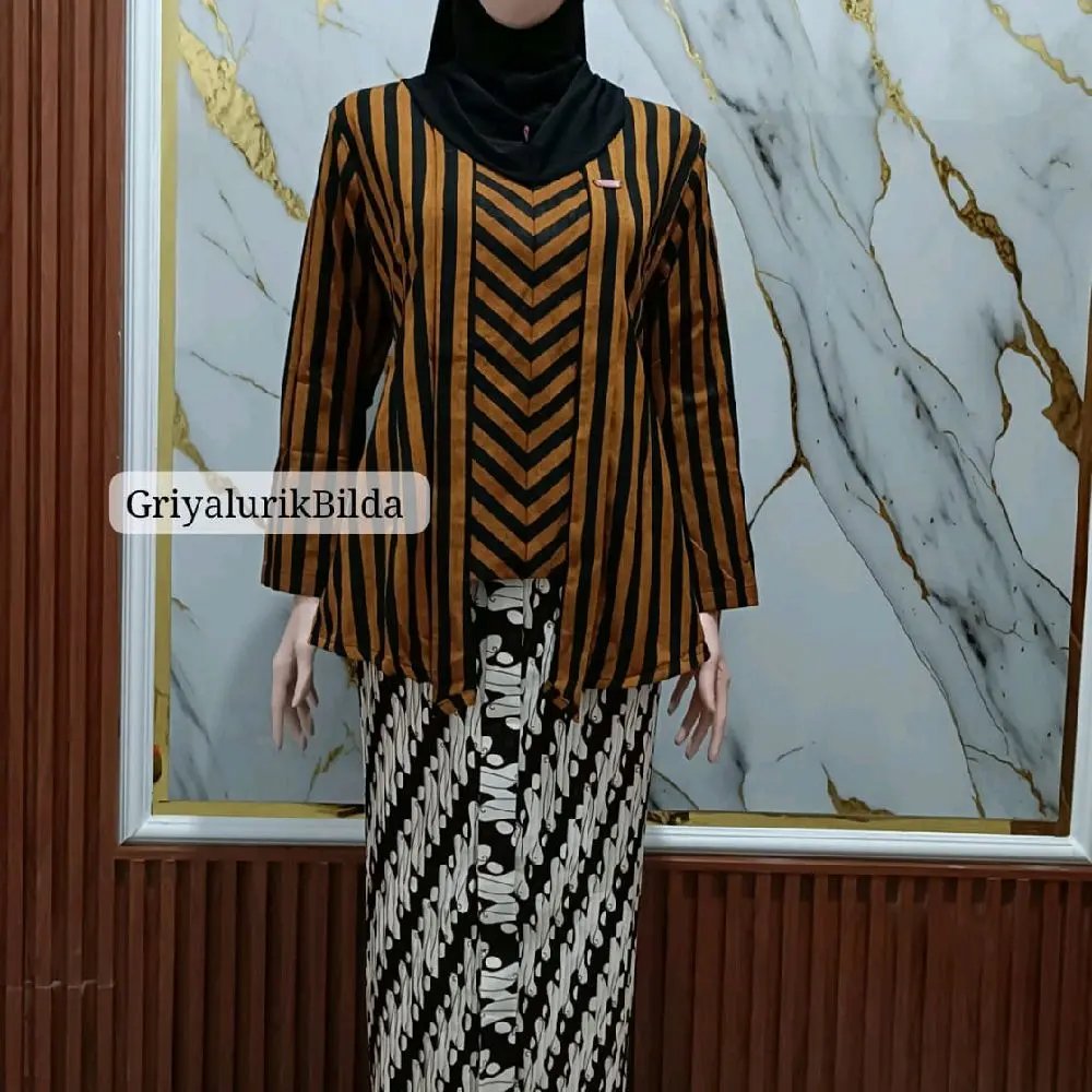 kebaya kutu baru zig-zag  kebaya lurik pakaian tradisional wanita