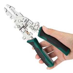 ケーブルカッター 電気技師専用工具 電気用ニッパー 皮むきハサミ 電線カッター 導通確認機能付き 多機能ケーブルカッター
