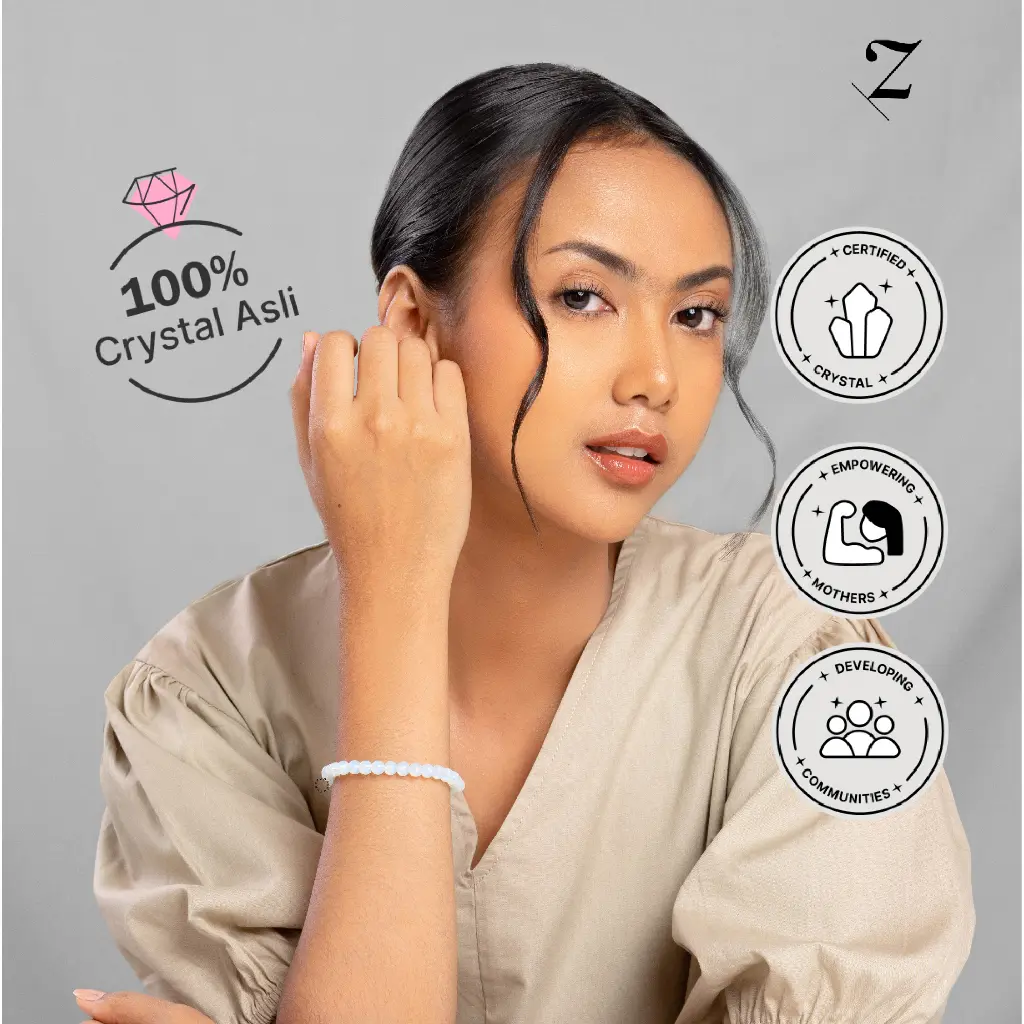 Zupazupazuu Crystal Bracelet [Petite] - Gelang Batu Alam Kristal Aesthetic Wanita