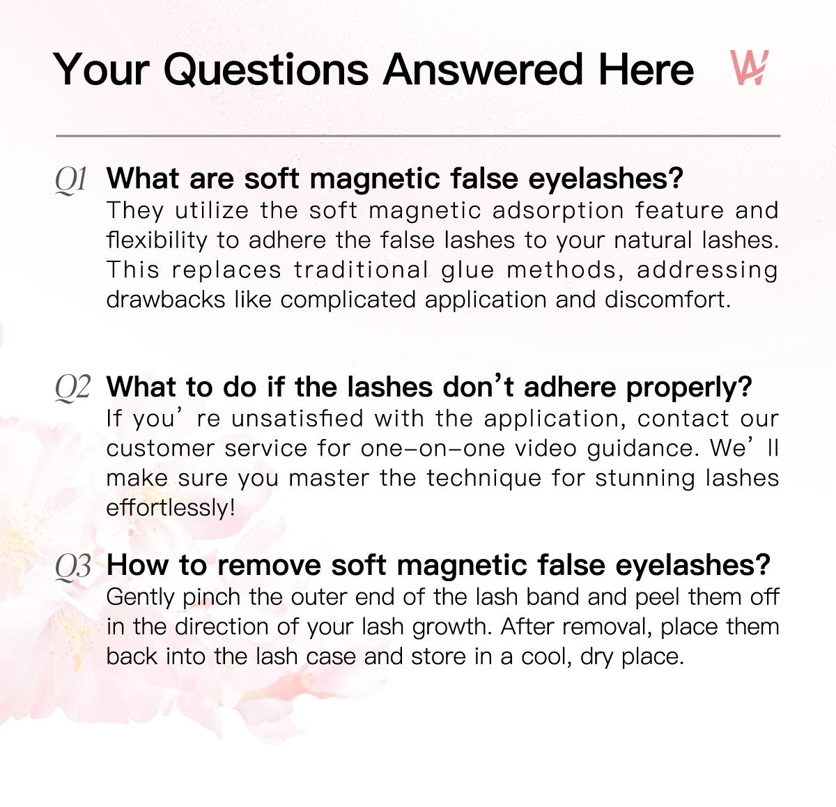 【WOSADO】​​Soft Magnetic Eyelash ​Brand New Upgrade Eyelashes with Applicator Kit Reusable Glue-free Wispy Magnetic Lashes Cruelty-free False Lashes Waterproof Lightweight