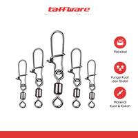 Gambar TaffSPORT Konektor Kail Pancing Rolling Snap Swivel 50 PCS - MRH10 dari Taffware Official Store Kota Administrasi Jakarta Barat 1 Tokopedia