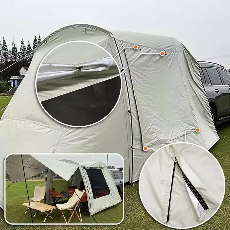 Car Trunk Rear Tent Universal SUV Tailgate Camping Shelter Anti-UV Waterproof UK 5