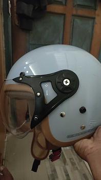 Product Review of HELM BOGO DEWASA KACA PILOT CLEAR MODEL HIJAB RETRO PRIA WANITA LIST BUSA COKLAT FULL LEHER SNI TERBARU MOTORCYCLE from H**a 1