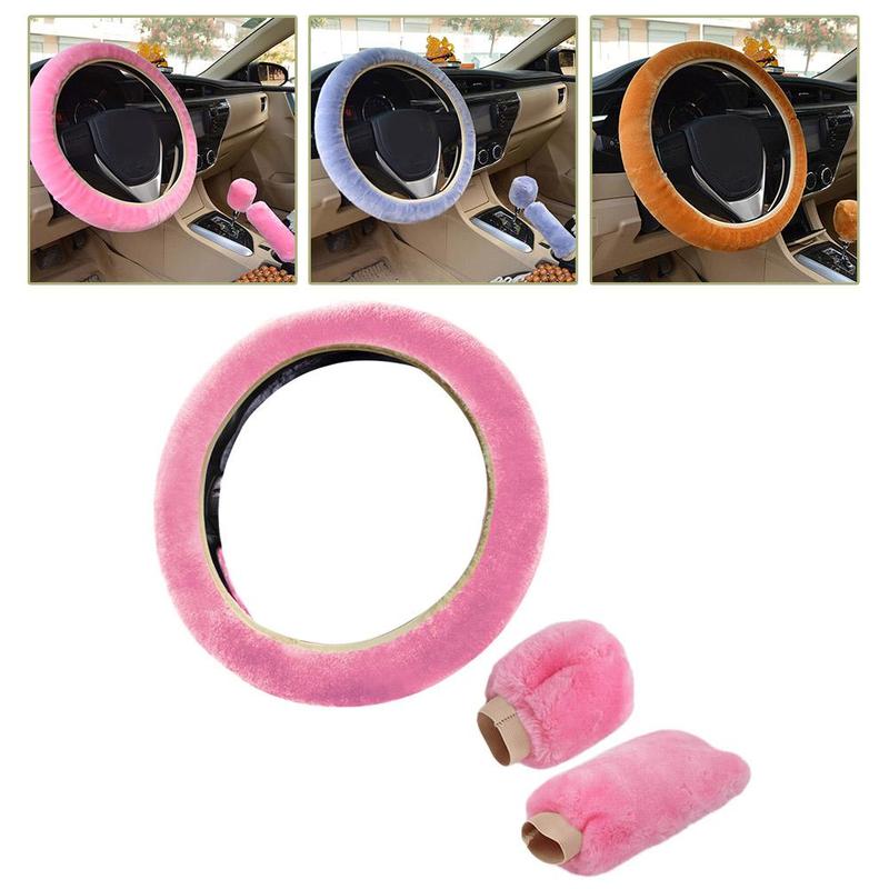 Product Introduction of Universal Warm Plush Car Steering Wheel Cover Gearshift Women Protector Soft Decoration Y4J5 24