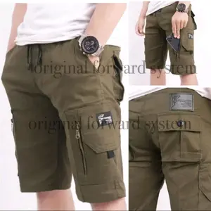 Celana Pendek Wofen Forward Cargo Regular Premium Forward Slim Fit Twill Shorts Pria Panjang Army cowok Mofen