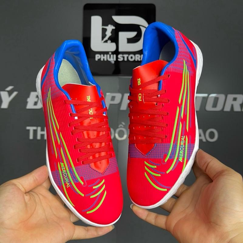 Giày bóng đá Var Po 14 Aca, đế cao su Chống Trơn Trượt, chỉ khâu full đế, kèm tất + băng keo + túi rút , Sneaker Sport Đá Banh Giày Thể Thao giay bong da