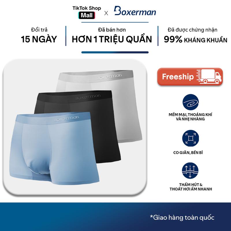 Combo 3 Quần lót nam thun lạnh cao cấp PROFIT BOXERMAN Quần ship nam thoáng khí